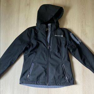Free Country Black Softshell Jacket with Hood
